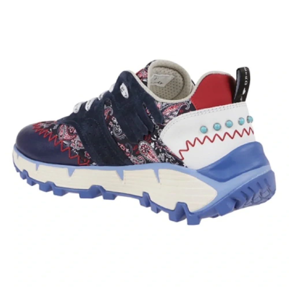 ETRO MENS PAISLEY PRINT EARTHBEAT IN BLUE SZ 10 - Picture 2 of 5